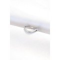 Flat Silver Color Adjustable Ring