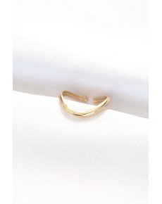 Flat Gold Color Adjustable Ring