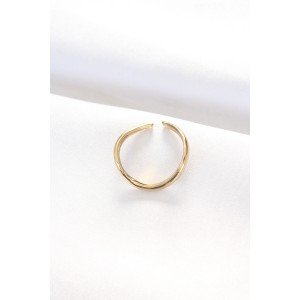 Flat Gold Color Adjustable Ring