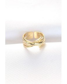 Thick Gold Color Adjustable Ring