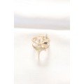 Star Model Gold Color Adjustable Ring