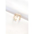 Gold Color Adjustable Ring with Letter C