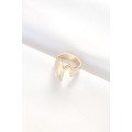 Gold Color Adjustable Ring with Letter Y