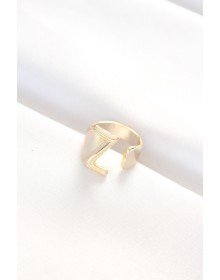 Gold Color Adjustable Ring with Letter Z