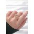 Gold Color Adjustable Ring with Letter C