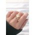 Gold Color Adjustable Ring with Letter Z