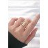 Gold Color Adjustable Ring with Letter T