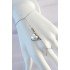 316L Steel Silver Color White Bubble Heart Design Shahmaran