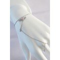 316L Steel Silver Color Pink Zircon Stone Winged Heart Model Shahmeran