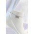 316L Steel Silver Color Minimal Butterfly Design Anklet