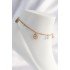 316L Steel Gold Color Zircon Stone Star Anklet