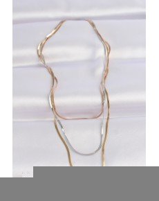 316L Steel 3 Color Italian Chain Multiple Necklace