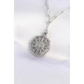 316L Steel Chain Silver Color Sun Necklace