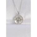 316L Steel Chain Silver Color Oval Design Sun Necklace