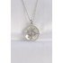 316L Steel Chain Silver Color Oval Design Sun Necklace