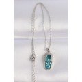 316L Steel Chain Zircon Stone Silver Color Evil Eye Slipper Design Necklace