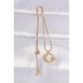 316L Steel Chain Gold Color Moon Star Unisex Necklace