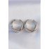 Brass Silver Color Asymmetrical Fold Earrings