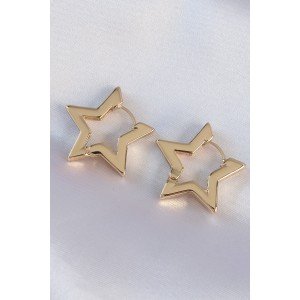 Brass Gold Color Star Earrings Brass Gold Color Star Earrings