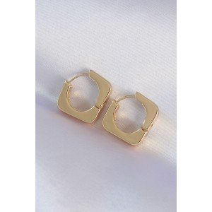 Brass Gold Color Square Earrings Brass Gold Color Square Earrings