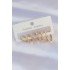 Brass Gold Color Thin Oval Earring Set