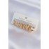 Brass Gold Color Minimal Serrated Earring Set