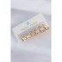 Brass Gold Color Oval Domed Earring Set