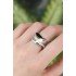 Brass Silver Color Adjustable Thick Crush Ring