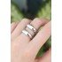 Brass Silver Color Adjustable Sliver Ring