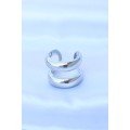 Brass Silver Color Adjustable Sliver Ring
