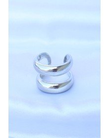 Brass Silver Color Adjustable Sliver Ring