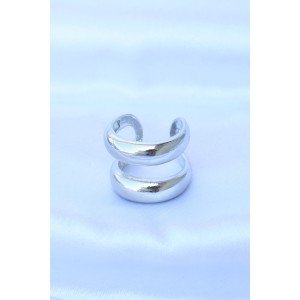 Brass Silver Color Adjustable Sliver Ring