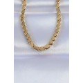 316L Steel Gold Color Barley Model Necklace