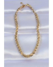 316L Steel Gold Color Barley Model Necklace