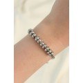 316L Steel Silver Color Oval Figured Bracelet