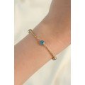 316L Steel Gold Color Evil Eye Bead Design Bracelet 316L Steel Gold Color Evil Eye Bead Design Bracelet