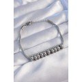 316L Steel Silver Color Oval Figured Bracelet