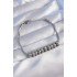316L Steel Silver Color Oval Figured Bracelet