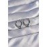 316L Steel Silver Color Oval Design Earrings