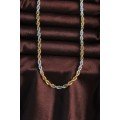 316L Steel Double Color Twisted Design Necklace