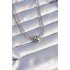 316L Steel Double Chain Silver Color Ball Italian Model Necklace