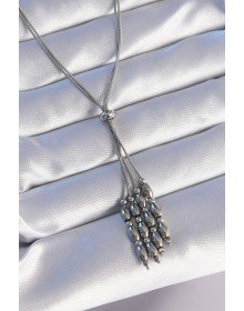 316L Steel Silver Color Adjustable Pendant Model Necklace