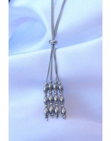 316L Steel Silver Color Adjustable Pendant Model Necklace