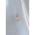 316L Steel Chain Silver Color Zircon Stone Love Letter Necklace