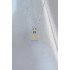 316L Steel Chain Silver Color Zircon Stone Love Letter Necklace