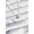 316L Steel Silver Color Minimal Heart Design Necklace