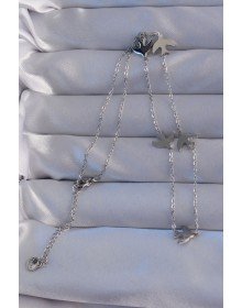 316L Steel Silver Color Bird Model Necklace