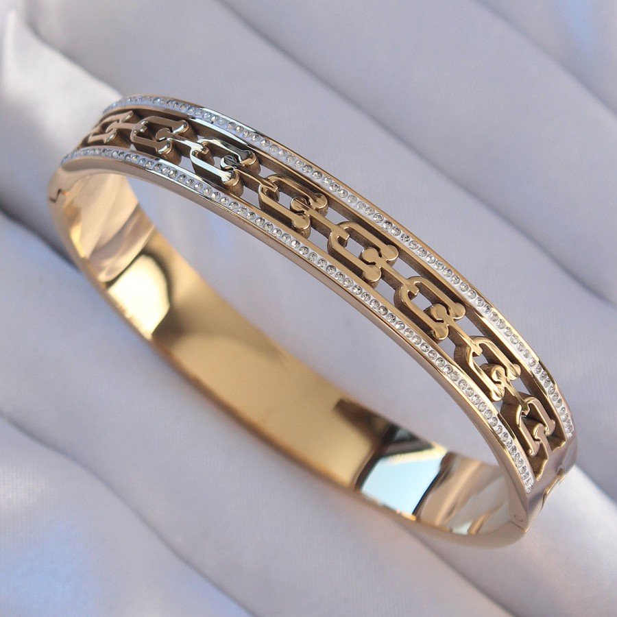 316L Steel Gold Color Zircon Stone Model Clamp 316L Steel Gold Color Zircon Stone Model Clamp