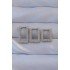 316L Steel Silver Color Rectangular Earring Set