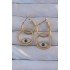 316L Steel Gold Color Zircon Stone Blue Eye Design Hoop Earring
